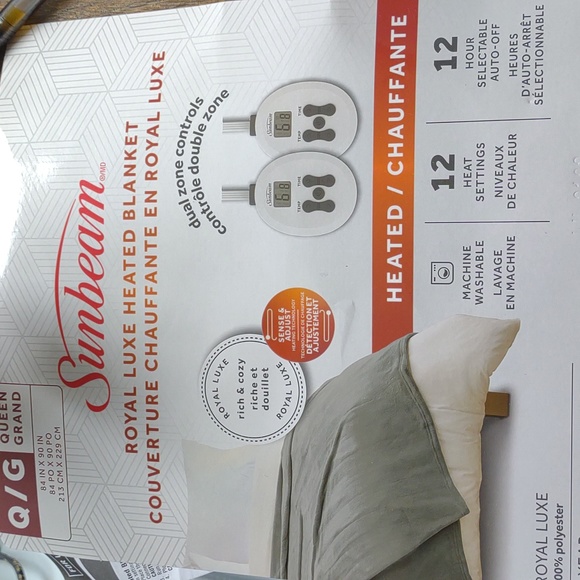 Sunbeam Royal Luxe Mushroom Heated Blanket - Queen. DUAL CONTROL  tourism.sg.gov.lk